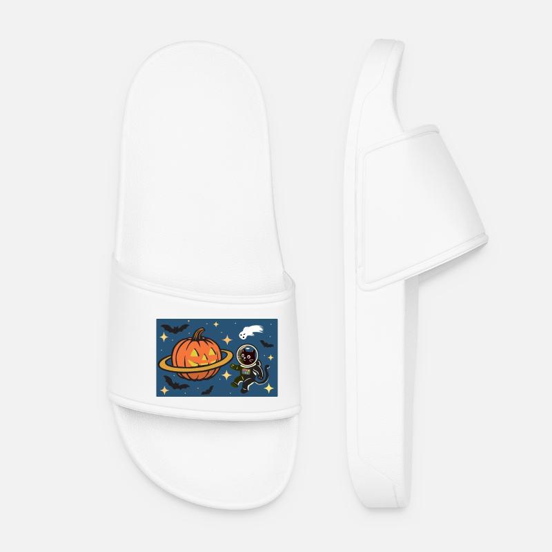 Halloween planet - Women’s Pool Sliders - white