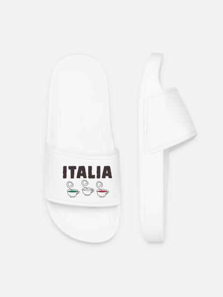 Drapeau italien drôle - Claquettes Femme - blanc