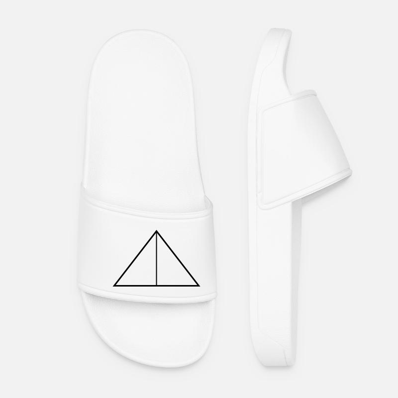 Plant-inspired geometric design - Women’s Pool Sliders - white