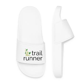 Trail Runner - Design mit Text und Trail - Frauen Badelatschen - Weiß - Vorne