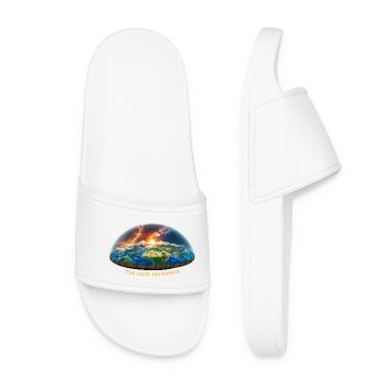 Flat earth movement - Women’s Pool Sliders - white - Front