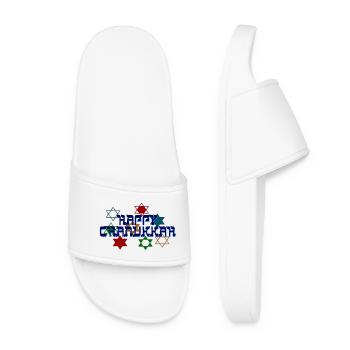 Joyeux Hanoukka - Claquettes Femme - blanc - Devant