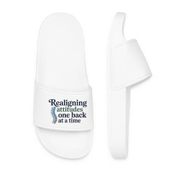 Chiropractor Spines Are My Specialty Professional  - Women’s Pool Sliders - white - Front