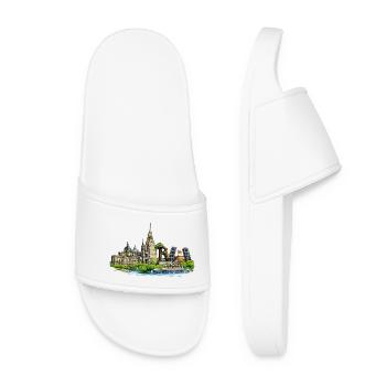 Madrid Skyline - Women’s Pool Sliders - white - Front
