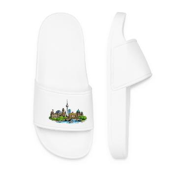 Skyline de Berlin - Claquettes Femme - blanc - Devant