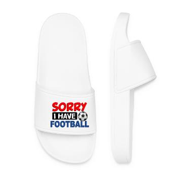 Sorry_i_have_football - Frauen Badelatschen - Weiß - Vorne