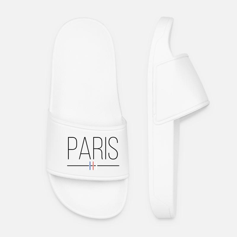 Paris / Flag - Women’s Pool Sliders - white