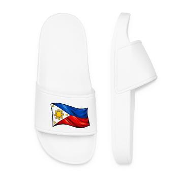 Caricature du drapeau des Philippines - Claquettes Femme - blanc - Devant