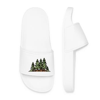 Forest Trees - Women’s Pool Sliders - white - Front