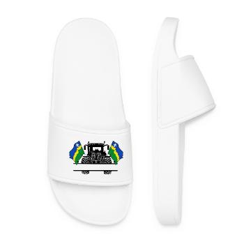 Flevoland_Tractor_Custom_Edition - Women’s Pool Sliders - white - Front