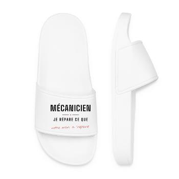 Mécanicien DIY: Répare ce que - Claquettes Femme - blanc - Devant