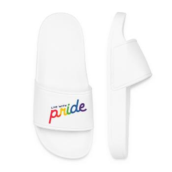 Live with pride - Women’s Pool Sliders - white - Front