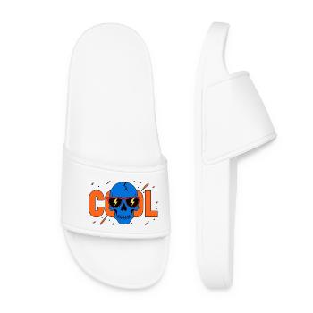 Cool Skull Flash Sunglasses - Women’s Pool Sliders - white - Front