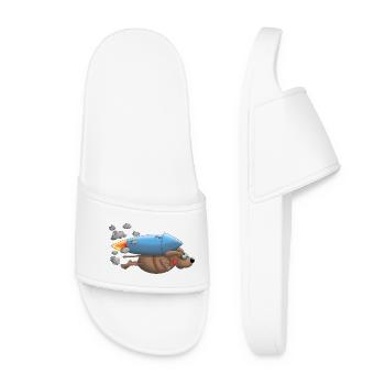 Fusée chien - Claquettes Femme - blanc - Devant