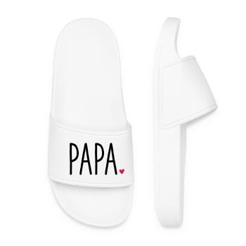 Dad Heart - Gift Father's Day Family Child Love - Women’s Pool Sliders - white - Front