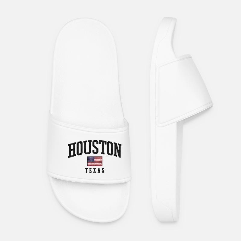 Houston Texas Flag Vintage - Frauen Badelatschen - Weiß