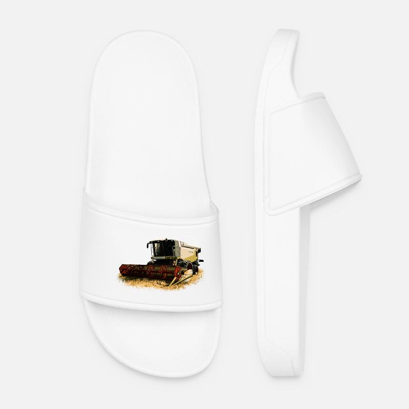 Claas Combine Harvester Lexion 550 - Women’s Pool Sliders - white