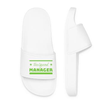 Tshirt Feelgood Manager Étoiles vert - Claquettes Femme - blanc - Devant