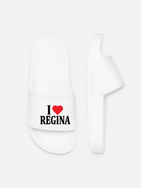 T-Shirt Ich liebe Regina T-Shirt Geschenkidee - Frauen Badelatschen - Weiß