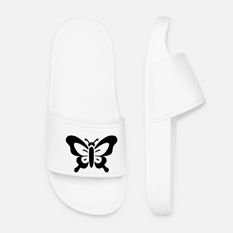 Schmetterling - Frauen Badelatschen - Weiß