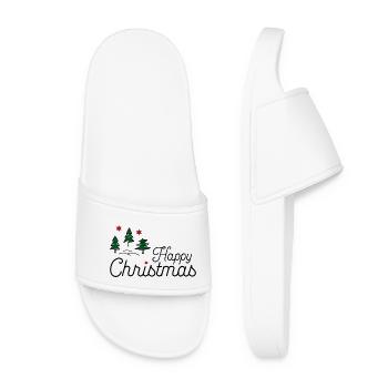 Weihnachtsdesign für Weihnachtsgeschenke - Frauen Badelatschen - Weiß - Vorne