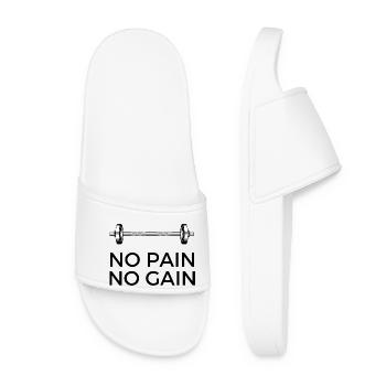 Pas de douleur, pas de gain - avec du poids - Claquettes Femme - blanc - Devant