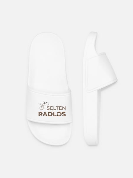 selten radlos geschenk fahrrad shirt 3d kupfer - Frauen Badelatschen - Weiß