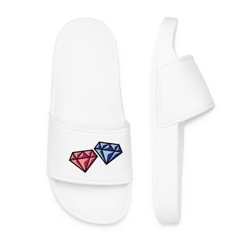 Pair Of Diamonds (Bridal Pair Wedding Symbol, POS) - Women’s Pool Sliders - white - Front