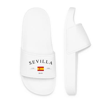 Sevilla – Urlaub Souvenir & Geschenk - Frauen Badelatschen - Weiß - Vorne