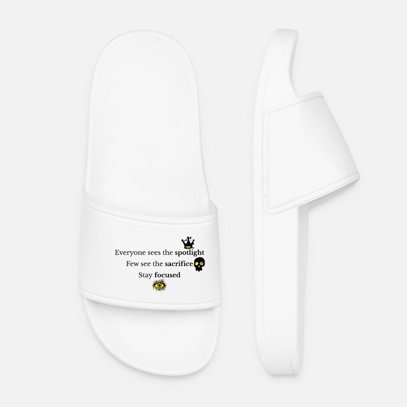 Focus on your goal - then you will be successful - Women’s Pool Sliders - white