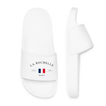 La Rochelle Frankreich Urlaub Souvenir & Geschenk - Frauen Badelatschen - Weiß - Vorne