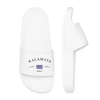 Kalamata Griechenland – Urlaub Souvenir & Geschenk - Frauen Badelatschen - Weiß - Vorne
