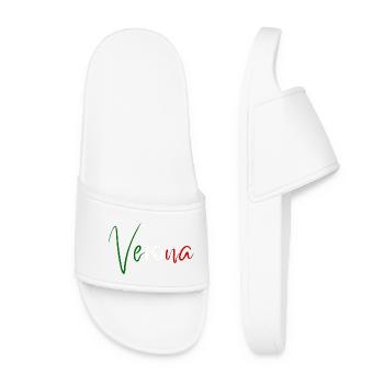 Amo Verona, elegantes minimalistisches Design - Frauen Badelatschen - Weiß - Vorne