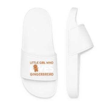 Bonhomme en pain d'épices de Noël en pain d'épices - Claquettes Femme - blanc - Devant