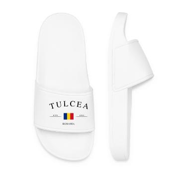 Tulcea, Roumanie – Souvenir et cadeau de vacances - Claquettes Femme - blanc - Devant