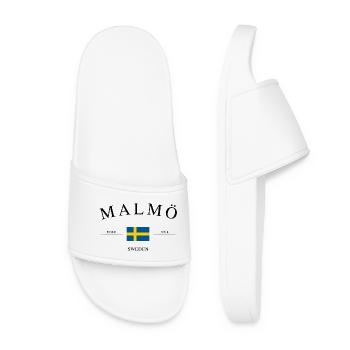Malmö, Suède – Souvenir et cadeau de Noël - Claquettes Femme - blanc - Devant