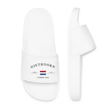 Giethoorn Netherlands – Holiday Souvenir & Gift - Women’s Pool Sliders - white - Front