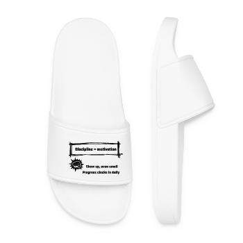 Discipline_motivation-_Show_up-_even_small-_Pro - Claquettes Femme - blanc - Devant