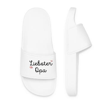 Grandfather Dearest Grandpa - Women’s Pool Sliders - white - Front