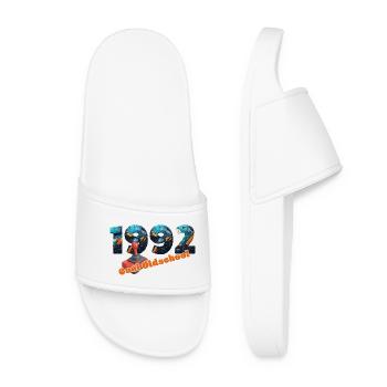 1992 – Retro Digital Übergang - Frauen Badelatschen - Weiß - Vorne
