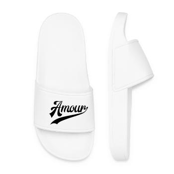 Retro Vintage Love - Women’s Pool Sliders - white - Front