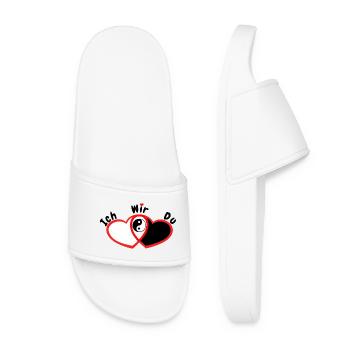 Love Couple Relationship Love - Women’s Pool Sliders - white - Front