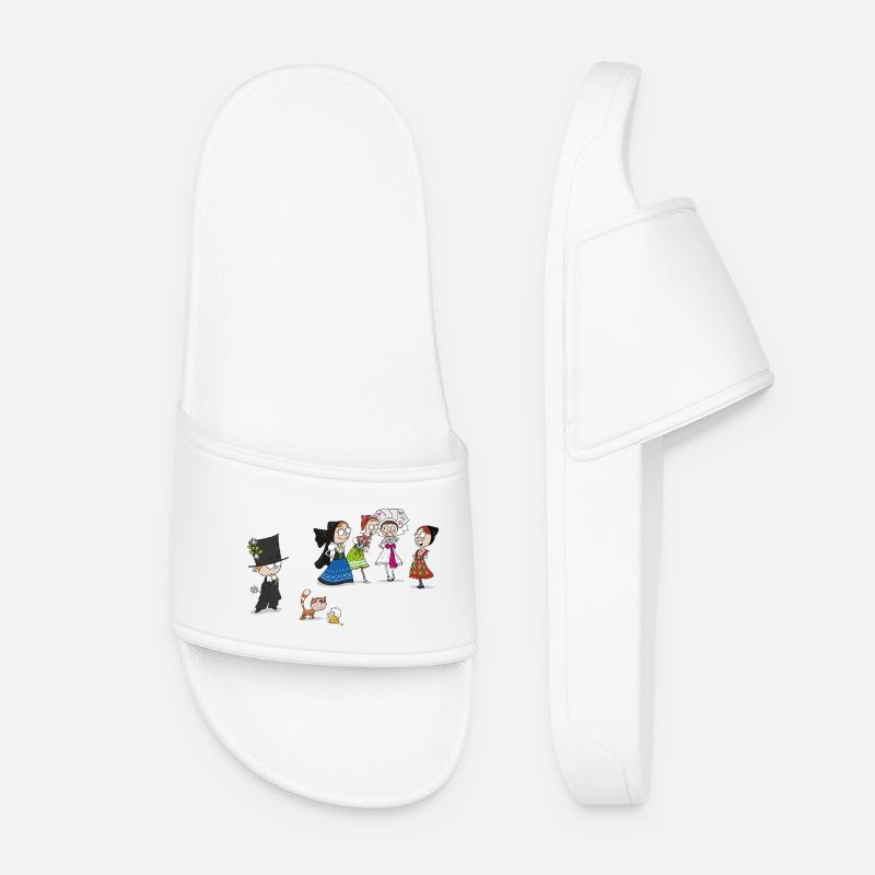 COMIC KVASS - Women’s Pool Sliders - white