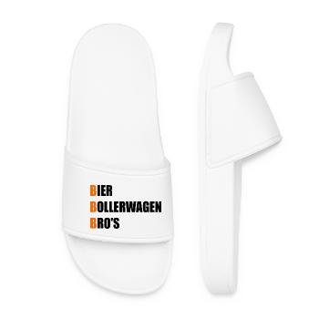 Männertag Bier Bollerwagen - Frauen Badelatschen - Weiß - Vorne
