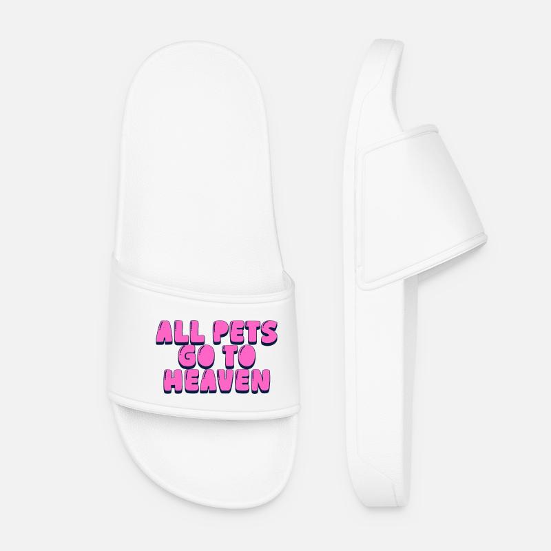 all pets go to heaven - Women’s Pool Sliders - white