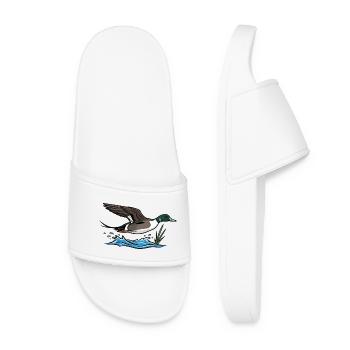 Northern Pintail in Flight Wild Nature - Women’s Pool Sliders - white - Front