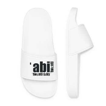Abi twenti twenti six phonetic - Women’s Pool Sliders - white - Front