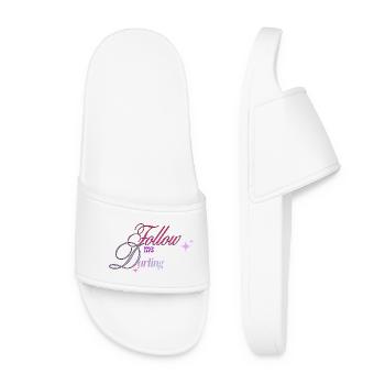 Follow Me Darling Lettering - Women’s Pool Sliders - white - Front