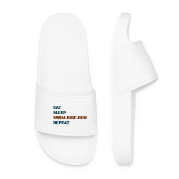 eatsleepswimbikerunrepeat - Women’s Pool Sliders - white - Front