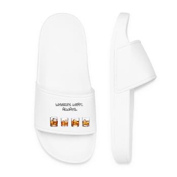 Noble whisky design for real connoisseurs. Minimalist - Women’s Pool Sliders - white - Front